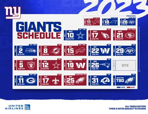 ny giants standings today